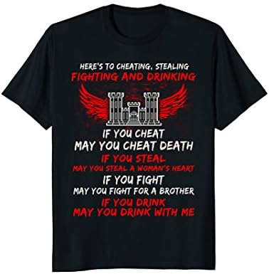 Combat Engineer T-shirt, If You Drink May You Drink With Me
