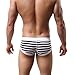 Voberry Men's Sexy Stripe Boxer Briefs Cotton Underwear Shorts Soft Underpants
