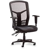 Lorell Executive High-Back Chair, Mesh Fabric, 28-1/2"x28-1/2"x45, BK