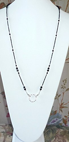 image for Hidden Hollow Beads Crystal OR Black & Silver beaded Eyeglass Holder 2