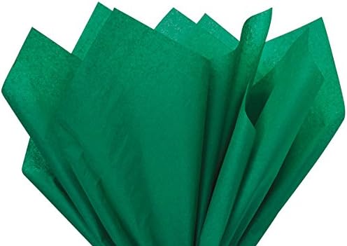 Emerald Green Tissue Paper 15 Inch X 20 Inch - 100 Sheets Premium Tissue Paper A1 bakery supplies Made in USA