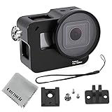 Gurmoir Case Aluminum Alloy Frame Housing for Gopro Hero 7 Black/Hero(2018) Action Camera, Protective Metal Side Open Shell with 52mm UV Filter and Back Door