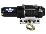 MotoAlliance VIPER Midnight ATV/UTV Winch 3000lb with 50 feet BLACK Synthetic Rope