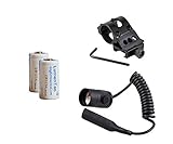 Fenix Tactical Weapon Accessory Set for TK15, TK15C, TK22, PD35, UC35: Pressure Switch, Offset Rail Mount and Batteries