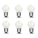 6 Pack DC 12 Volt String Warm White 2700k 2 Watt LED Edison Filament G45 Light Bulb E26 E27 Medium Base Lamp Low Voltage Solar Marine Boat Yacht Navigation Off Grid 12V Battery Lighting