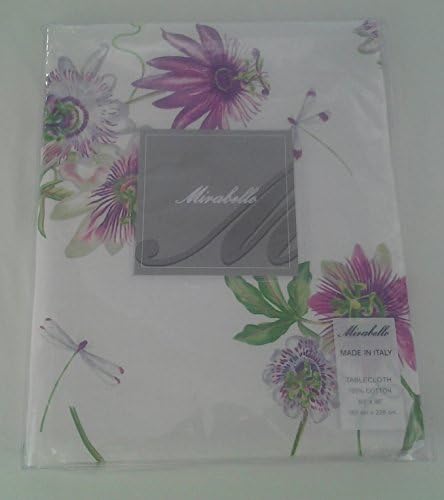 Mirabello Tavola Italiana Luxury Linens Flori Di Passiflora Tablecloth 63 X 90 by Mirabello