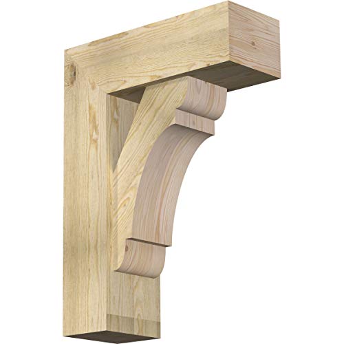 Ekena Millwork BKT0806X22X30OLY05RDF Olympic Block Bracket w/Offset Brace, Doug…