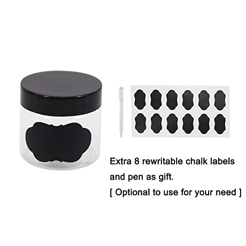 20 pack 2 OZ Round Clear Plastic Slime Jars With Lids, PET Containers, Storage Jars, Travel Jars For Cosmetic, Makeup, Organization by ZMYBCPACK - Thumbnail 3