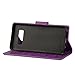Samsung Galaxy Note 8 Case, ARSUE Shock Absorbing Premium Soft Flip Folio [Kickstand Feature] PU Leather Wallet Butterfly Flower Case with ID&Credit Card Pockets for Samsung Galaxy Note 8,Purple/Bling