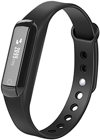 Fitness Tracker Aircity Sleep Monitor Calorie Counter Pedometer Sport Activity Tracker Smart Bracelet for Android and IOS Smart Phone IP65 Waterproof (Black)