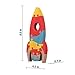 OXEMIZE Wooden Puzzles for Toddlers Space Rocket Kids Wooden Blocks and Trailer Toys Preschool Educational Toys Color sorter Puzzle Set for All Children, Boys and Girls Ages 3 4 5 to 8 Years Old