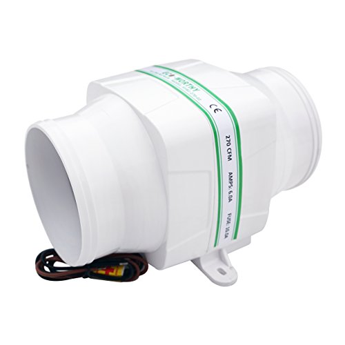 ECO-WORTHY Marine Boat Electric in-Line Blower Bilge Air Blower Cooling Fan 270 CFM 4'' High Flow Capacity Quiet Running Low Amp - Thumbnail 7