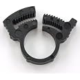 10-Pack 1/4" Heavy Duty Double Gripping Nylon Hose Clamps - Black, Non-Conductive, Corrosion & Rust Resistant