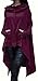 IF FEEL Women Casual Irregular Maxi Solid Color Hooded Shirt Blouse Top