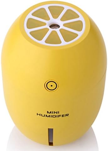 Car Humidifier, Sililoli 180ML Portable Cool Mist Mini USB Ultrasonic Air Humidifier with Auto Shut Off for Car Baby Bedroom Office Home Study (Yellow)
