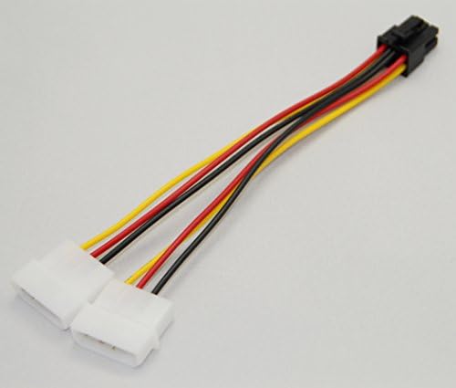 公式通販 4pin電源 Vga 6pin ペリフェラル 大4ピン X2 Pci Cyberplugs 変換ケーブル 17cm 補助電源 Expressカード6ピン グラフィックカード電源変換プラグ6ピン