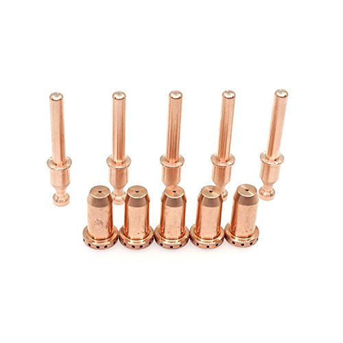 QTY-10 Plasma Cutting Electrode Ref 9-0096 & Nozzle 9-0093 Drag 40A Tip for Thermal Dynamics SL40 Torch