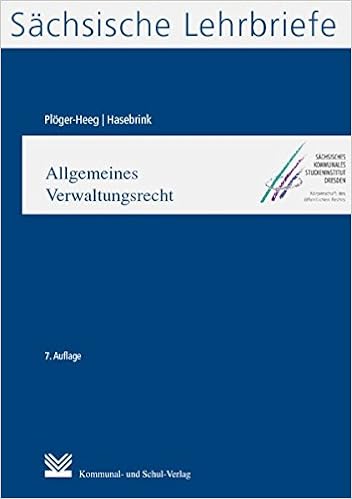 Allgemeines Verwaltungsrecht Sl 10 Sachsische Lehrbriefe Ploger Heeg Bettina Hasebrink Marita Amazon De Bucher