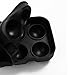 Easy-ReIease Flexible Ice Ball Maker Mold - Black Silicone Ice Mold with 4 x 4.5cm Ball Capacity + 4.5cm Ice Ball Maker Mold