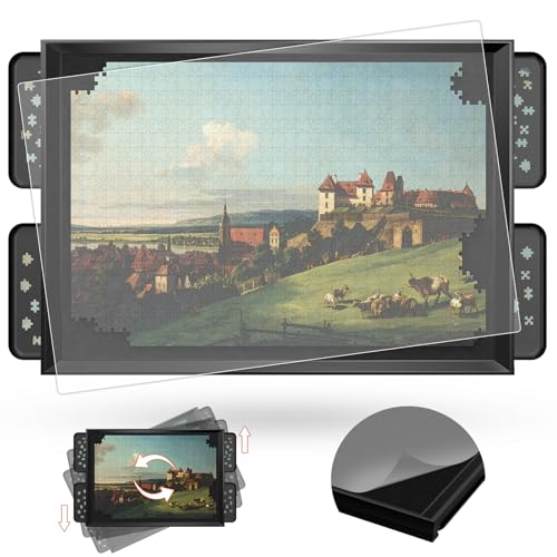 1500 Pieces Move & Rotating Puzzle Board with Drawers，36.42