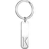 PYNASA Vertical Bar Initial Keychain for Women Men,Alphabet Letter Keychains Accessories Gifts For Car,Backpacks,Bag