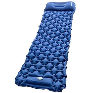 tomight Isomat camping, ultralichte isomat met ingebouwde luchtpomp en kussens, luchtmatras camping 2 meter voor…