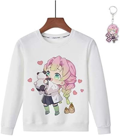 鬼滅の刃 トレーナー 子供 パーカー 長袖 男の子 女の子 丸首 無料 プルオーバー 子供服 かわいい アニメ 柔らかい パンダ キーホルダー付き 薄手 秋服 誕生日 グッズ プレゼント キッズ 衣装 プリント