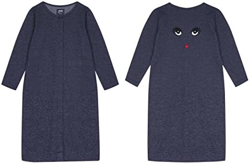 Antebies Toddler &amp; Girls Organic Cotton Denim T Shirt Christmas Doll Face Dress