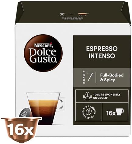 Nescafe Dolce Gusto Espresso Intenso Coffee Capsules 16 Capsules