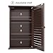 Topeakmart Bathroom/Kitchen Wall Mounted Single Louvered Door 3 Tier Adjustable Storage Shelf Medicine Cabinet/Cupboard