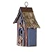 Glitzhome Bluebird House for Outside, Patriotic USA Wooden Hanging Birdhouse Hummingbird House Garden Outdoors Bird House with Door Handle for Hummingbird,Sparrow,Wren Finch,Cedar - 11.75 Inch Height