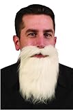 White Mustache & Long Beard Costume Accessory