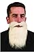 White Mustache & Long Beard Costume Accessory One Size