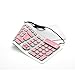 CHINFAI External Keyboard for Laptop Silicone Roll Up Folding Travel Portable Wired USB Keyboard for Tablet Computer PC (Pink)