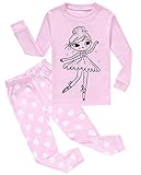 IF Pajamas Little Girls Pjs Sets Long Sleeve Pajamas 100% Cotton Clothes Toddler Sleepwears Pink 5T