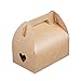 Mannily 20pcs Packed Cookie Paper Box Brown Color Kraft Paper Cookies/Candy/Cake/Coffee/Tea/Nuts Bags Cute Pastry Containers for Cupcakes, Wedding Cake/Treat/Party Favors, Donuts, Desserts, Cookies