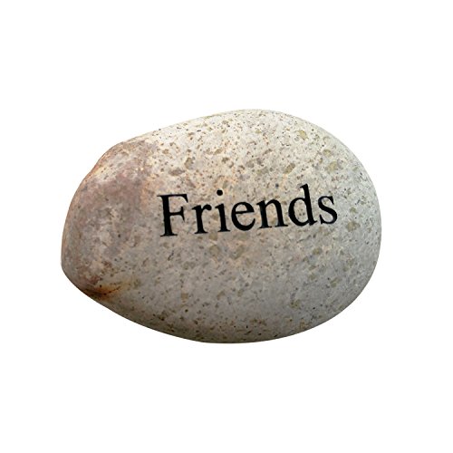 Friends Engraved StoneInspirational Sandblast, Perfect Gorgeous Unique Gift Ideas, Natural Beach Pebble Rock