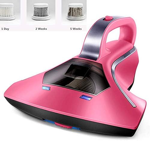 CHERRIESU Anti-dust Mites UV Vacuum Cleaner with Advanced HEPA Filtration and Double Powerful Suctions Eliminates Mites, for Mattresses, Pillows, Cloth Sofas, and Carpets 400W /220V,Pink