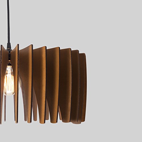 Wood Pendant Light - Modern Chandelier Lighting - Hanging Dining Lamp - Ceiling Light Fixture - Geometric Lamp - Minimal - Contemporary