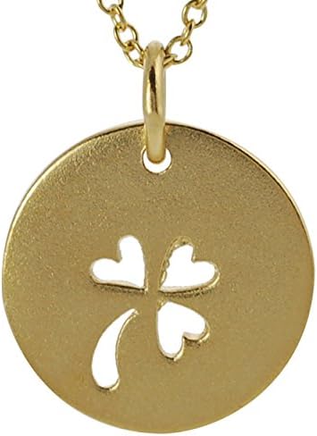 Alexandria Collection Vermeil Cut-out Clover Disc Necklace