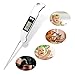 TedGem Cooking Thermometer, Digital Instant Read Food Meat Thermometer, Digital Electronic BBQ Thermometer with Collapsible Internal Probe (Silver)