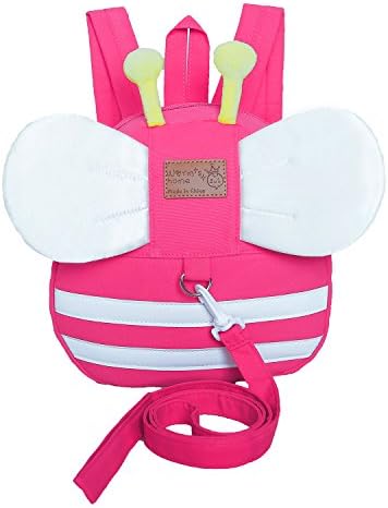 Uworth 3D Cute Cartoon Backpack Anti-lost Small Toddler Girls Backpack for Kids Preschool Leash Pink