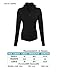 makeitmint Women's Comfy Zip Up Stretchy Work Out Track Jacket w/ Back Pocket SMALL YJZ0002_02BLACK