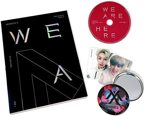 We Are Here - MONSTA X 2nd Album : TAKE.2 [ I ver. ] CD + Photobook + Photocards + OFFICIAL POSTER + FREE GIFT / K-pop Sealed
