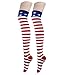 Zmart Women's Fashion USA Flag star and stipe Thigh-High Over Knee stocking,Multicoloured,US 5-7.5