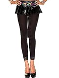 Opaque Footless Tights WITH LACE Trim (Color choices)