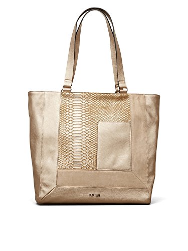 Kenneth Cole Reaction Women's White Synthetic Tote Bag With Off Center Slip Pocket