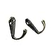 PEPPERLONELY Brand 30PC Antique Bronze Hook Hanger for Single Prong Clothes Coat Robe Purse Hat 1-3/8 x 4/8 Inch