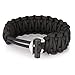 Gonex Premium Paracord Bracelet Excellent 550 Cord Parachute Cord Bracelet with Fire Starter &Eye Knife for Hiking Camping Advanture Fits 8-10 Inch Wrist (Black)