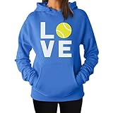 Love Tennis - Gift Idea for Tennis Fan / Tennis Player Cool Women Hoodie Large California Blue